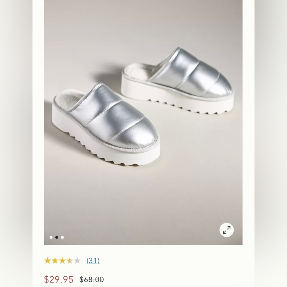 Anthropologie Maeve Puffy Platform Slippers